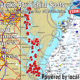 Chesapeake Bay Fishing Spots GPS Map